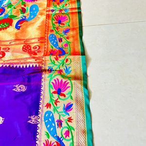 paithani saree green border