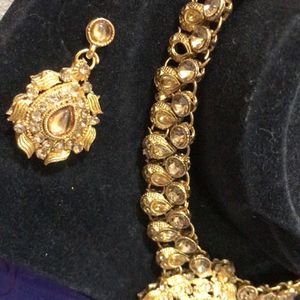 Golden jewellery Set|| Earrings & Necklace|