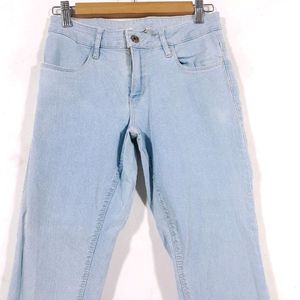 Light Blue Stright Fit Denim Jeans ( Women)