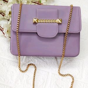 Lavender Stylish Box Sling Bag