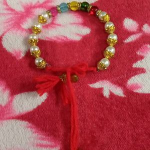 Multi Colour With White Beads Bracelet