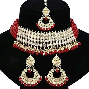 Gold Plated Kundan Choker Necklace Set