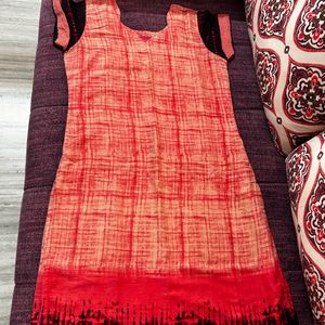 Orange Pure Cotton Dress