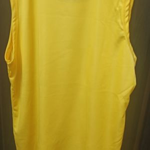 Sleeveless Bright Yellow Workout Tee