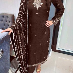 Designer Dress With Havey Work Dupatta