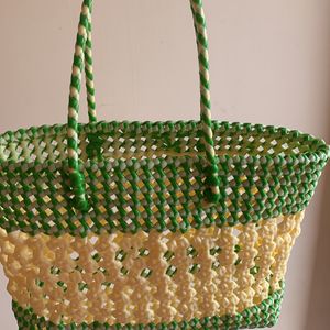 New Green With White Basket