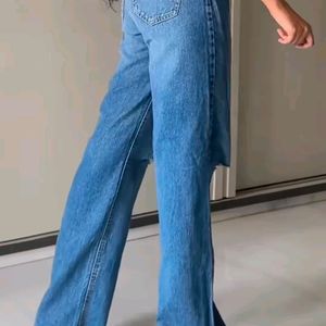 Ripped Straight Fit Jeans For Women