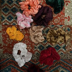 Pack Of 10 Assorted Scrunchies