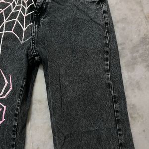 Hand Painted Spider Jeans