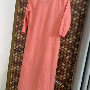 Front Slit Pink Kurta