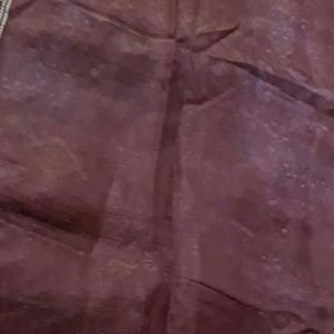 Border Design Brown Color Saree At Rs 180 Only