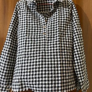 Black And White Checked Shirt For Women