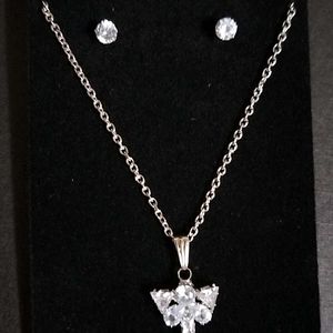 Silver Plated Dimond Jwellery Set