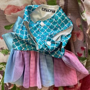 New Kutkut Puppy Frock Mermaid Design Small Size