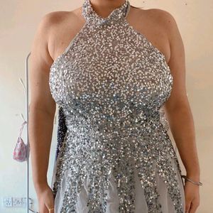 heavy sequin ball gown