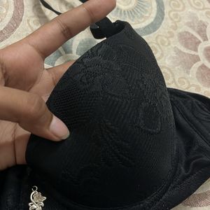 Black Padded Pushup Bra