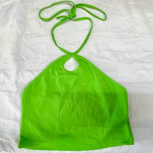 ZARA Green Halter Top