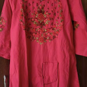 3D Embroidered A-line Kurti