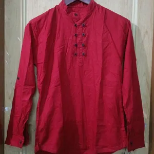 Red Short Kurta For Boys