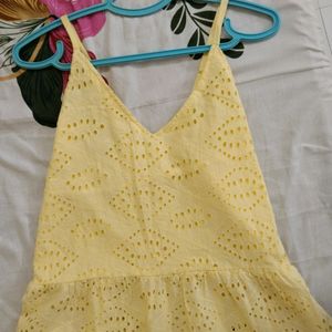 Strappy Midi Yellow Dress