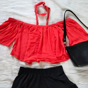 Red Off Shoulder Top ❤️