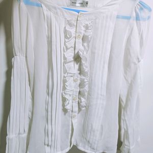 White Full Sleeves Top