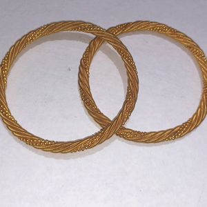 Golden Bangles | 2bangles Set For Womens Designed