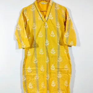 Gold Printed Casual Kurta (Women's)