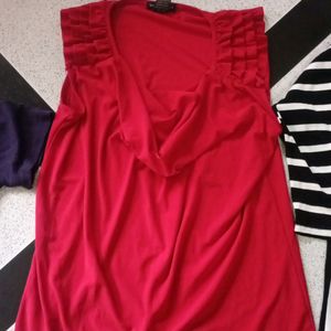 Pack Of 3 Tshirt (Black, White,Red)