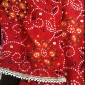 Jaipuri Plazo Suit With Bottom & Dupatta Readymade