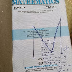 Rd Sharma Maths Class 12 Book Vol.1&2