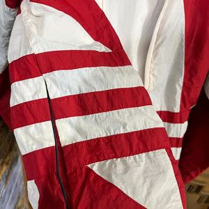 ADIDAS ORIGINALS RED JACKET BIG TREFOIL DESIGN