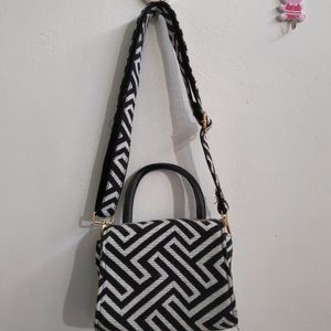 Black & White Sling Bag