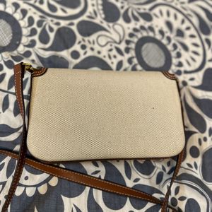 Burberry Hampshire Leather And Canvas Crossbody Ba