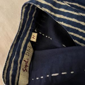 Siyahi Blue Cotton Jacket