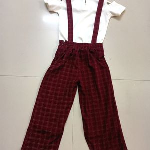 Dungree and Tshirt Co-ord Set