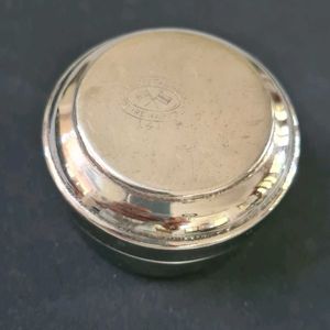 Antique German Silver Round Box with a Lid