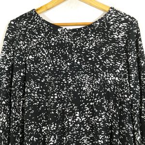 Lily Morgan  Black Printed Top (Women's)