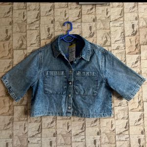 Denim Crop Shirt