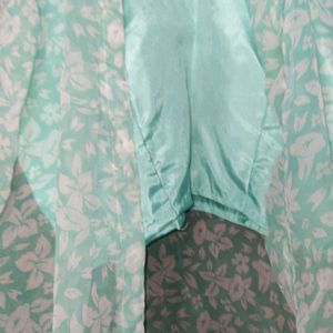 Georgette Shirt With Silk Inner Sleeveless