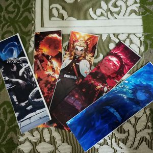 Set Of 5 Demon Slayer Bookmarks