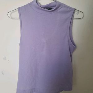 Lavender Mock Neck Top