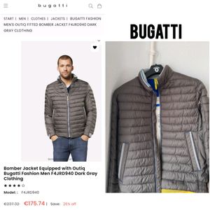 Bugatti Grey Puffer Jacket