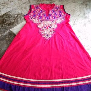 Brand New Cotton Rose Embroidery Kurti