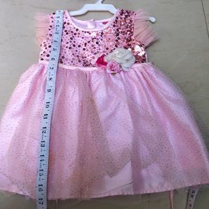 Babyhug Pink Party Wear Frock