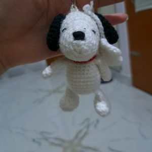 Snoopy Crochet Keychain