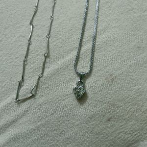 combo of  chains one with pendant