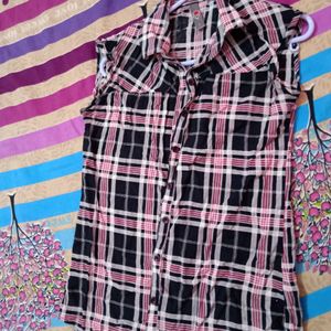 Black Check Shirt For Women