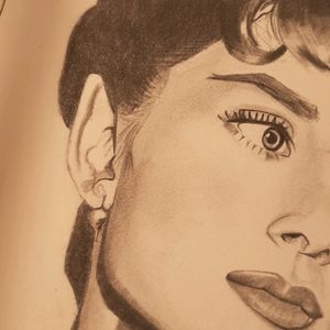 A4 Audrey Hepburn Pencil Sketch