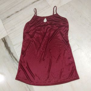 Single Piece Satin Short Length Night Dress